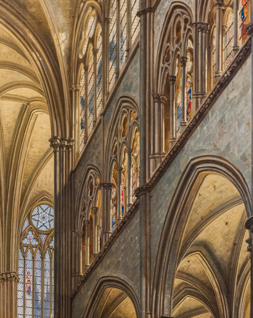 inividia:Interior of the Cathedral of Amiens (detail), c. 1842,...