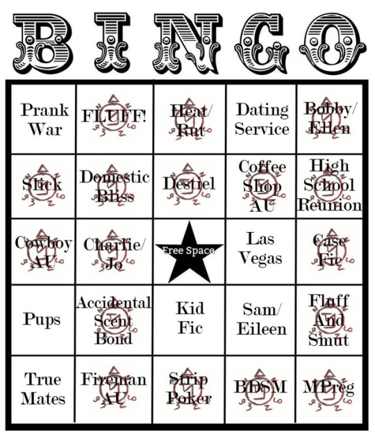 Abo Bingo Round 3 Nealinor Supernatural Archive Of Our Own