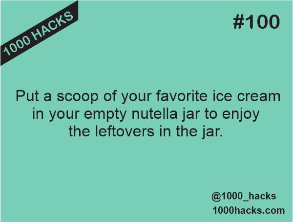 How to enjoy the leftovers in your delish nutella jar.