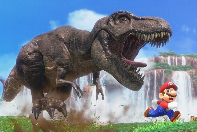 t rex run mario