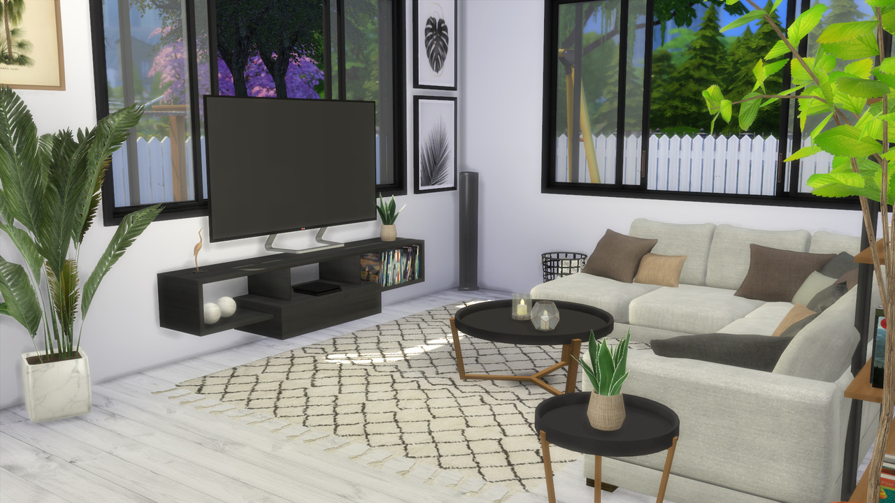 Sims 4 Living Room No Cc