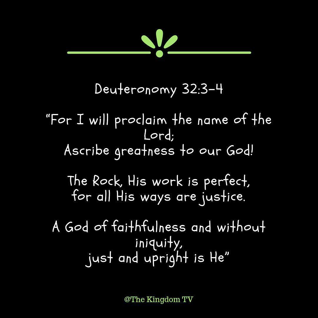 Online Christian TV — The Lord Is GREAT 👍🏼 “Deuteronomy 32:3–4 “For...