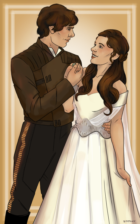 stitchyarts:Han and Leia wedding commission for...