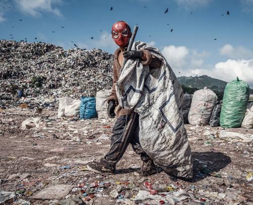 Josue, 13, is a full-time trash recycler and lives in a...