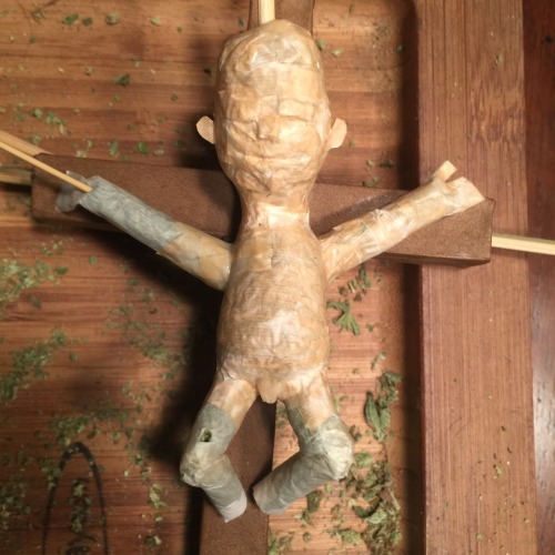 tonygreenhand:Commissioned roll - Baby Jesus on a cross,...