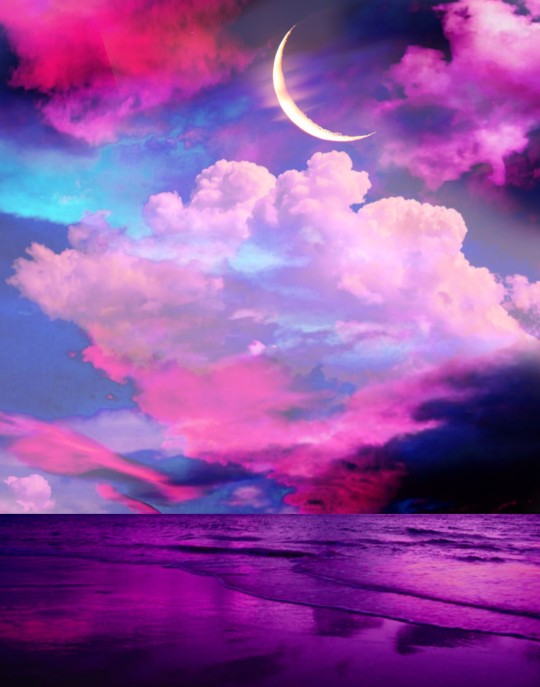 Purple Aesthetic Clouds Painting | aesthetic cute font
