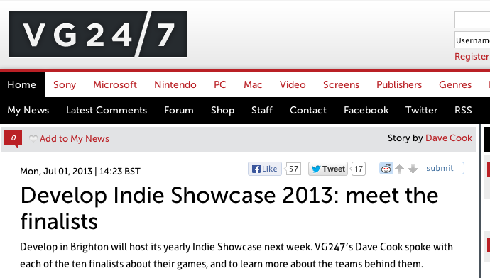 Woah!! Epic Eric is a finalist in the Develop Indie Showcase :)!
