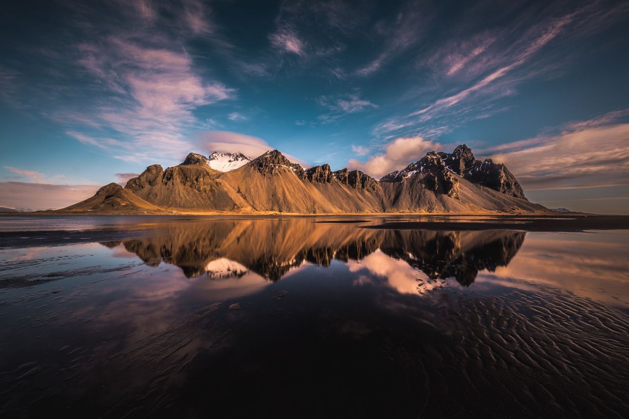 Win river. Vestrahorn Исландия.