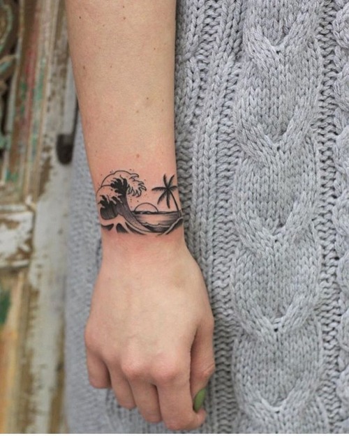 tattoos-org:Wave TattooArtist: EQUILATTERA ▲ Private Tattoo...