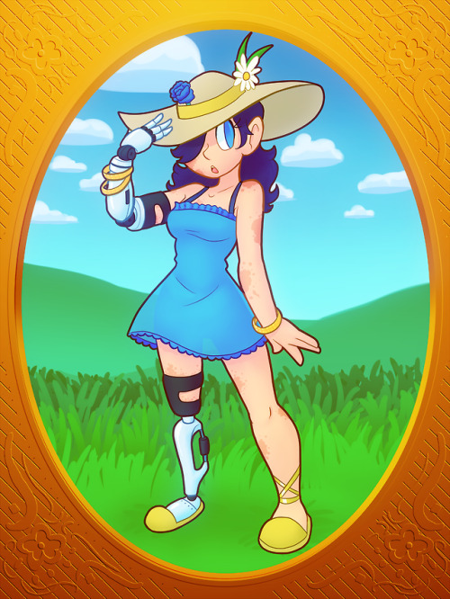 digital girls sundress cw: amputee prosthesis cw: burns cw: scars
