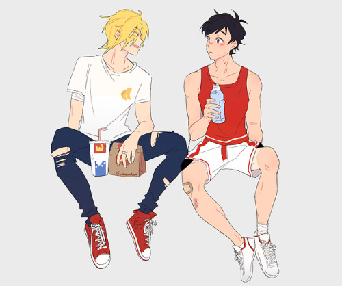 og-sama-prince:If Ash met Eiji as an athlete, and became a fan...