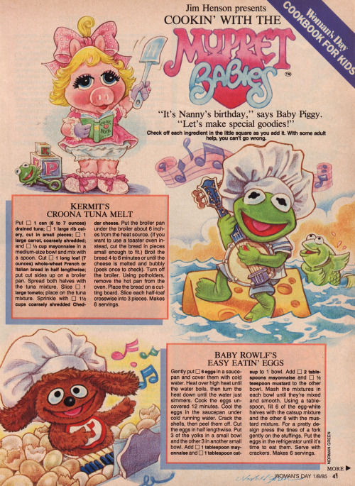 muppetbabiesstuff:“Cookin’ with the Muppet Babies”, scans from...