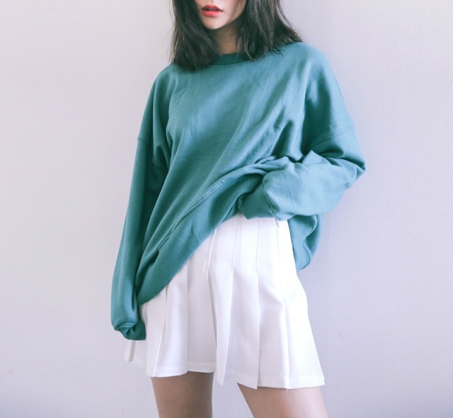 dupe sweatshirt x • skirt x • : aesthetic • fashion +