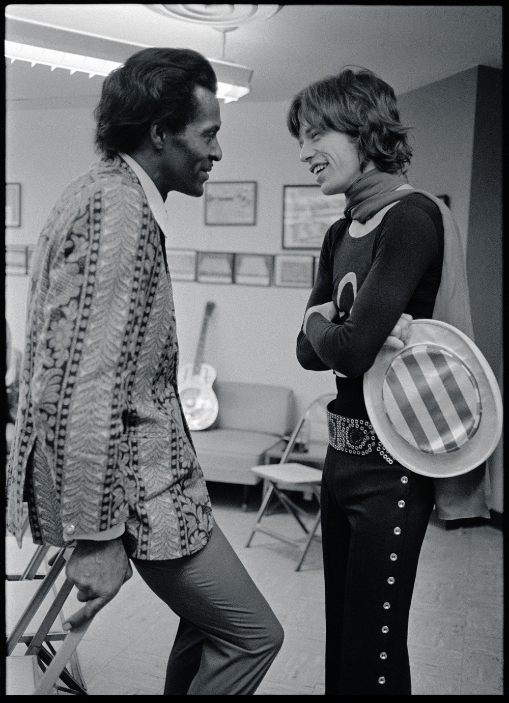 Chuck Berry et Mick Jagger copyright Jean-Marie Perrier
