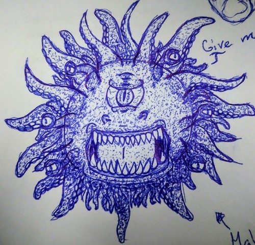 Just a little fella I drew during the call centre class, this...