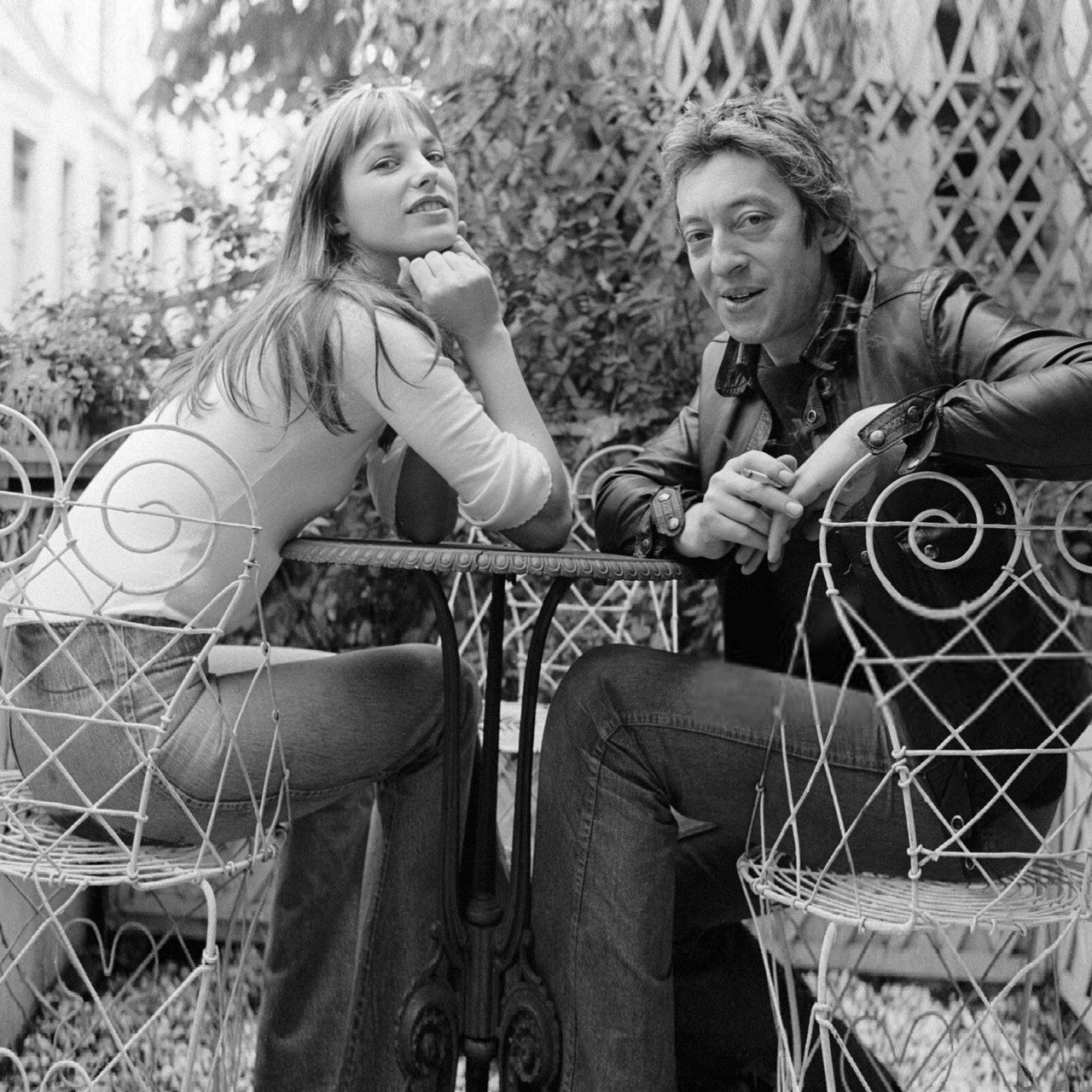 Sixties â€” Jane Birkin & Serge Gainsbourg, at home in Paris,...