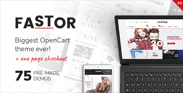 Fastor v2.3 - Multipurpose Responsive Opencart Theme Nulled