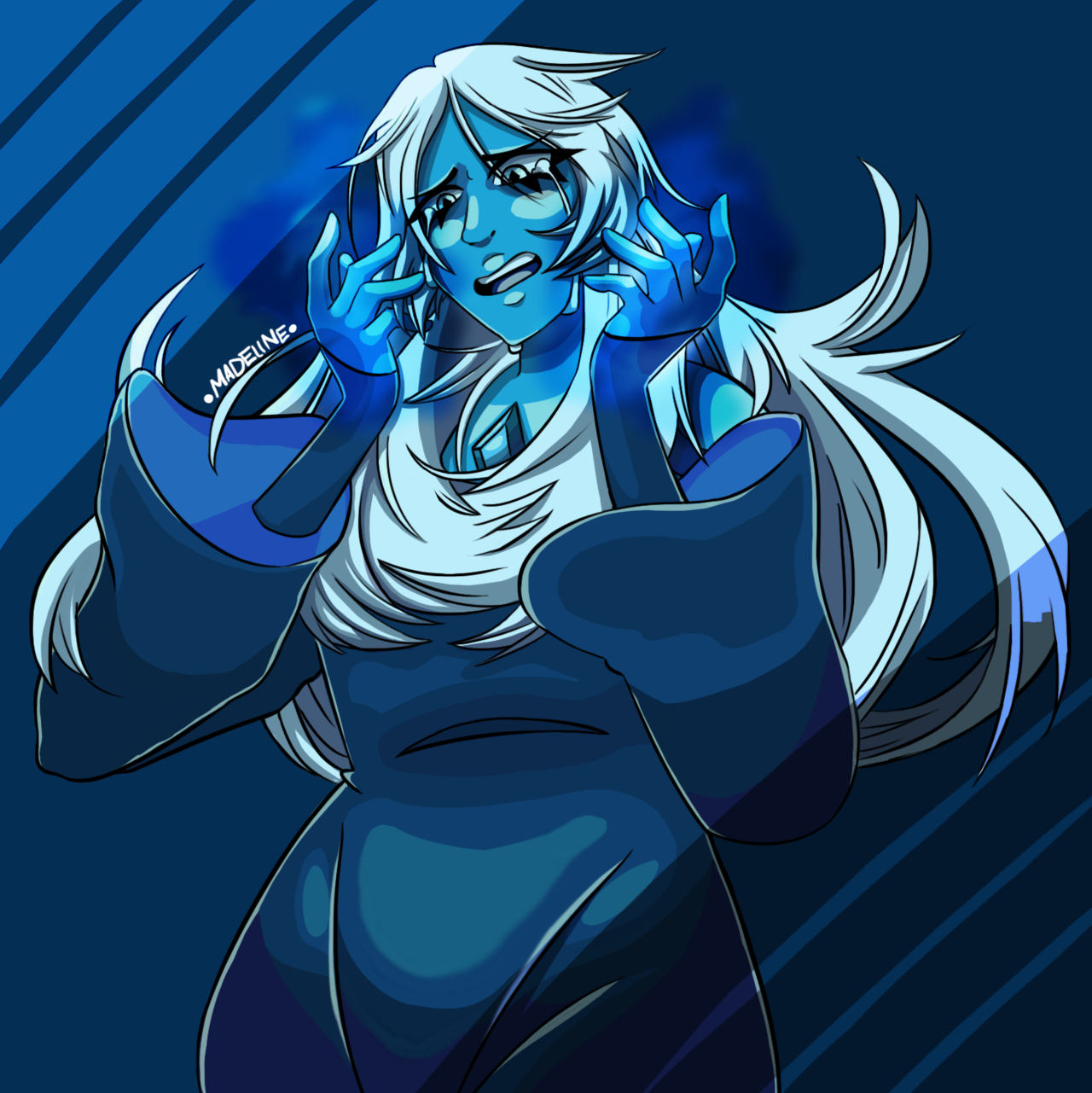 ““ You cannot fathom how much I’ve mourned, what thousands of years of grief has done to me! ” ” [[MORE]]I finally finished my Blue diamond drawing! She is my favorite diamond out of the four and I...