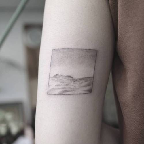 Emily on Instagram Half sleeve in one shot  tattoo tattoos  halfsleeve blackandgray landscape