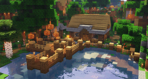 cupcakecraft minecraft minecraft server dock gif cupcakeworld munchinonavocado disneydeer