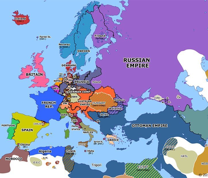 Omniatlas — Europe 170 years ago today: March Revolutions (21...