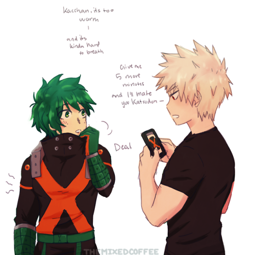 kacchan is angry since he wanted to do the same thing | Tumblr