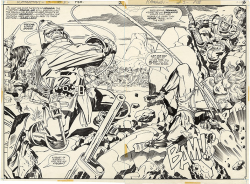 kirbysvision:Two-page Kamandi spreads by Jack Kirby....