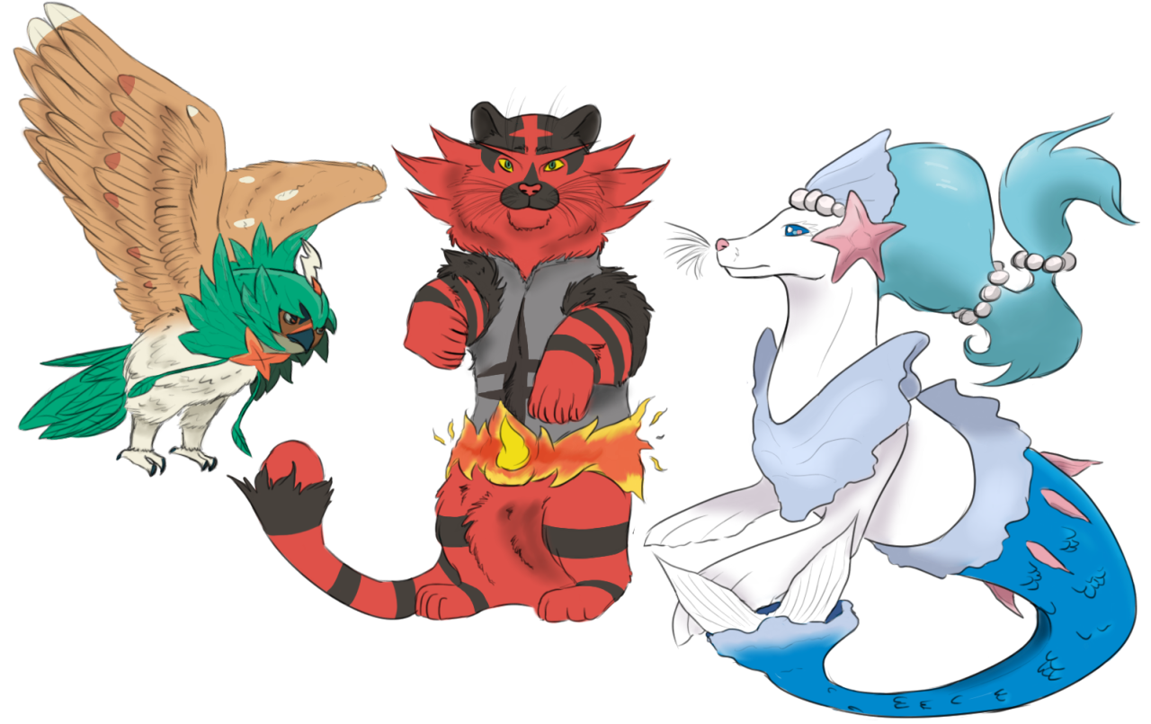 Astrids Art — Here We Have Decidueye Incineroar And Primarina 6700