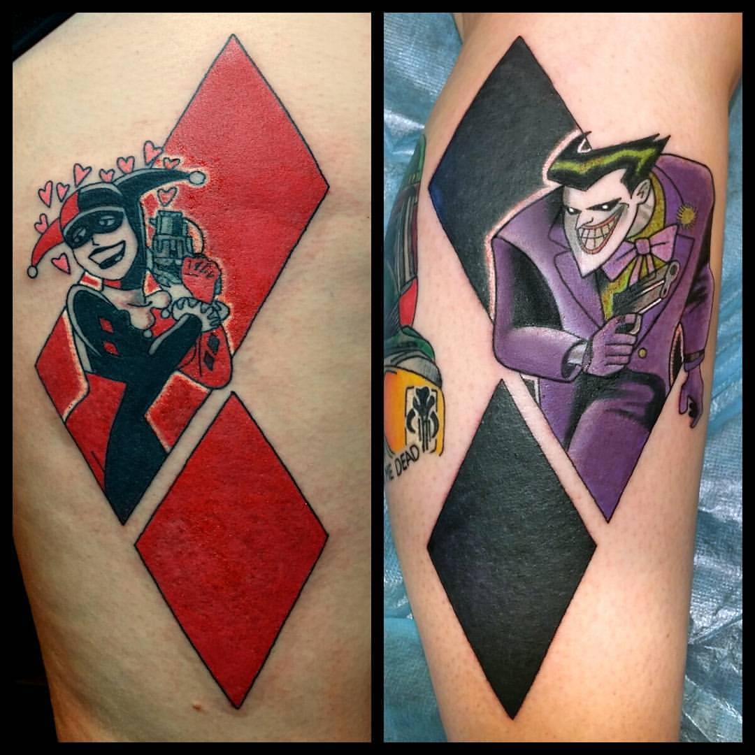 Romantic Joker And Harley Quinn Couple Tattoos Best Tattoo.