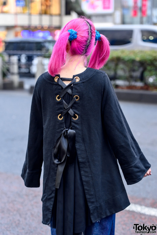 Pink Hair & Trapper Hat w/ Bubbles Harajuku Coat & Twinkle Everyday Tote –  Tokyo Fashion