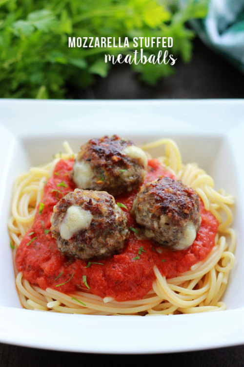 foodffs:Mozzarella Stuffed MeatballsReally nice recipes. Every...