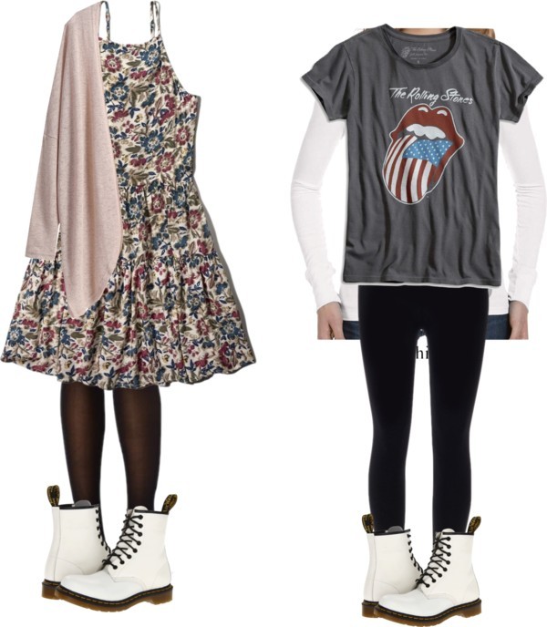 outfits with white dr martens