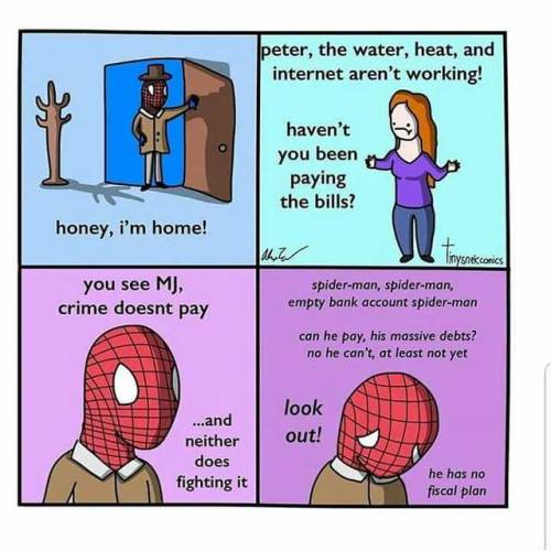 Aw, poor #Spidey. #SpiderMan...