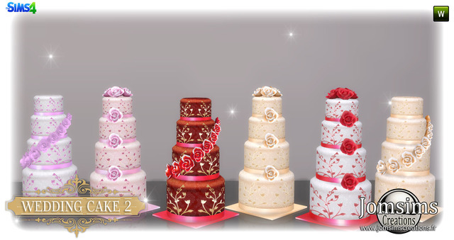 jomsimscreations: Wedding cake set . 24 Gateau... - ♡Chelseasayswhat ...