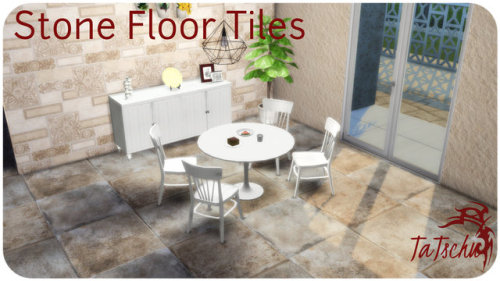 tatschu:New Floor for your Sims Home.Stone Floor Tiles in 8...