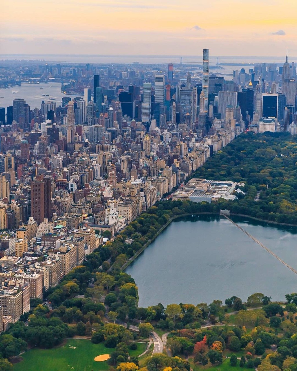 Central Park from above by @Killahwave