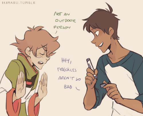 ikimaru:so we were talking about Pidge with freckles and what if...