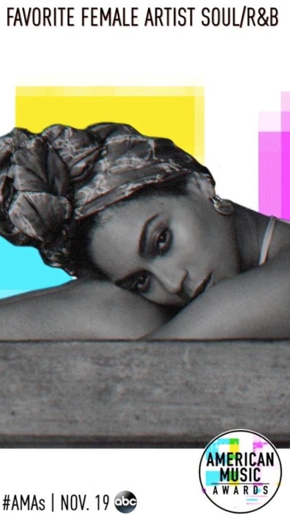 beyfann:Beyoncé is nominated for Favorite Female Artist...