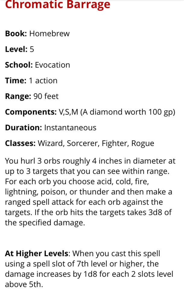 chromatic orb dnd 5e chromatic orb dnd 5e