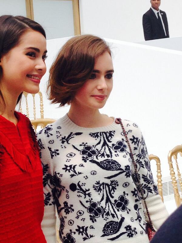 lily collins chanel gabrielle