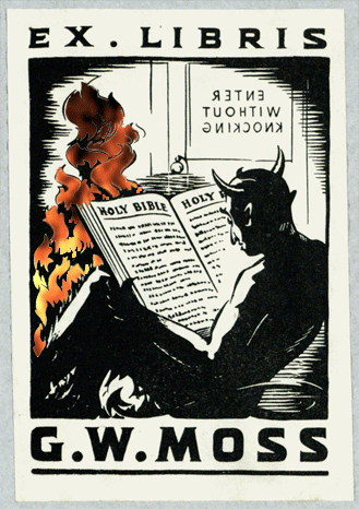 “The Devil’s Book plate”. GIF created by Monash University Library (Melbourne, Australia).