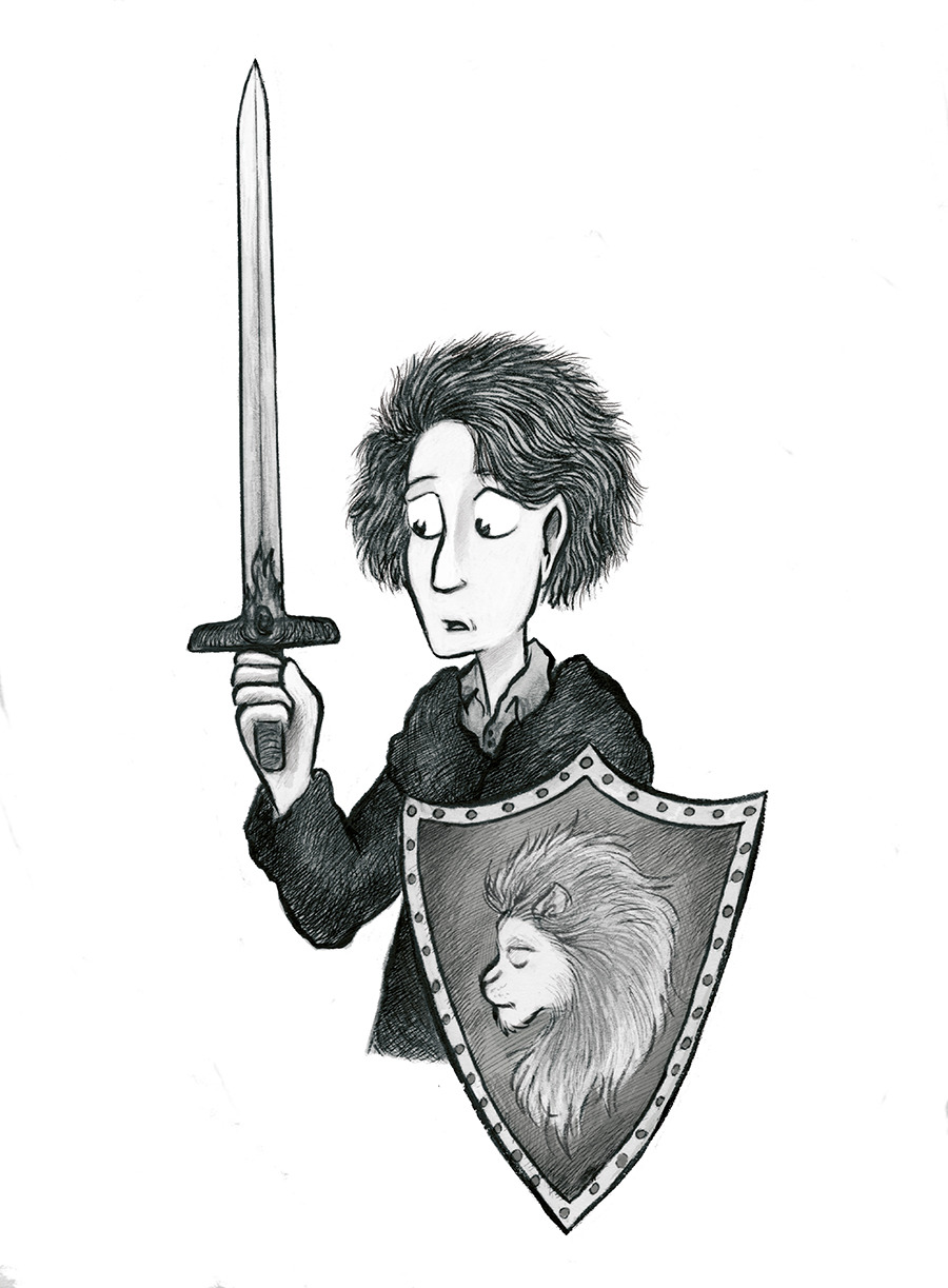 Ellen Walker Illustration Peter Pevensie And His Shield And