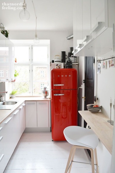 Red kitchen ideas Red goes well with woody or steel materials. Good combination with while Wall Street or laminates.