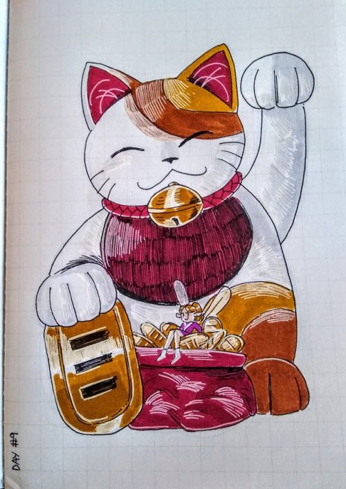 Day 9 Lucky Cat!