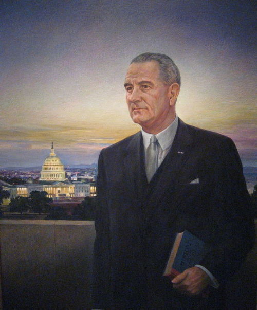 “By Peter Hurd - National Portrait Gallery, public domain, Public Domain
”
Peter Hurd painted this portrait of Lyndon Baines Johnson in 1967. It was intended as Johnson’s presidential portrait, but LBJ rejected it, reportedly calling it “the ugliest...