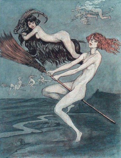 lancastersarmy:“Witches ride” by Otto Goetze {c.1924}