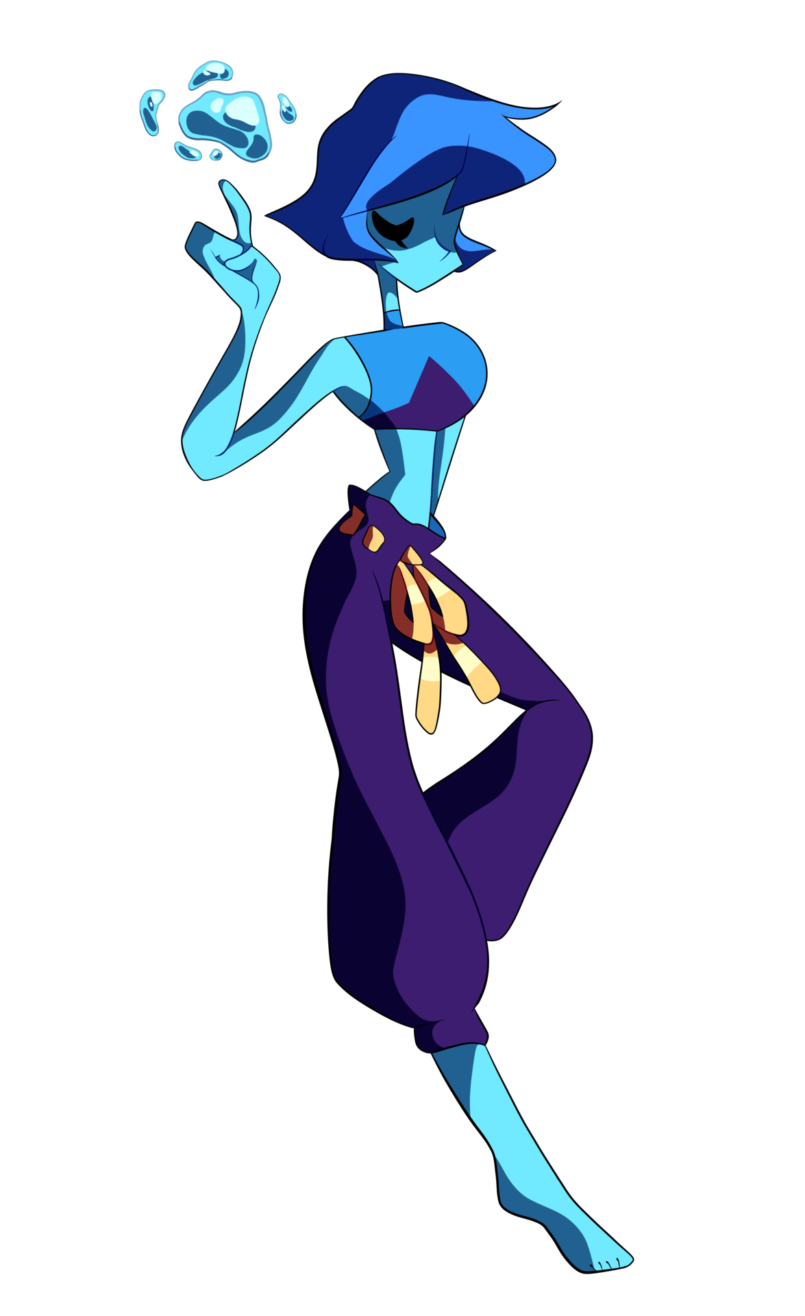 Someone requested that i draw Lapis in her new form (didn’t just post from the ask because it does somethhing to my images idk) ((also i didn’t draw her sandals because idk how to draw sandals and...