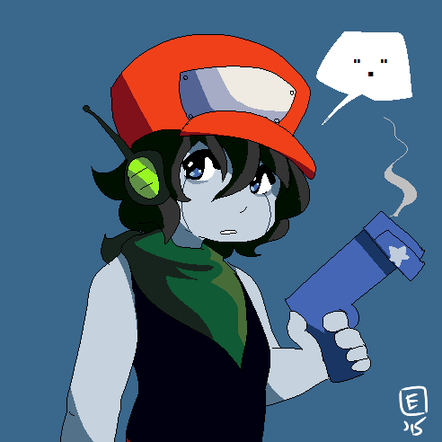 I'm but a meme, I doodled Quote from Cave Story as a gift for a...