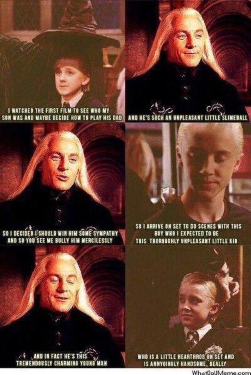 browsedankmemes:Lucius Malfoy on meeting his son for the first...