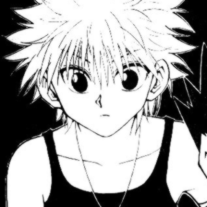 killua in black and white | Tumblr